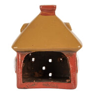 Clayre & Eef | Decoratie Huisje Rood Bruin 9x6x10 cm | 6CE2199