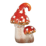 Clayre & Eef | Decoratie Paddenstoelen Rood Wit 8x6x12 cm | 6CE2206