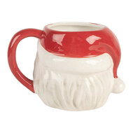 Clayre & Eef | Mok Rood Wit 16x12x11 cm / 550 ml | 6CEMU0197