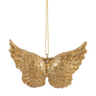 Clayre &amp; Eef   | Decoratie Hanger Vleugels Goudkleurig 10x2x7 cm | 6PR5640
