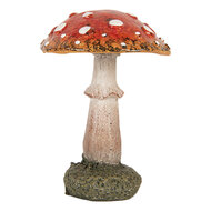Clayre & Eef | Decoratie Paddenstoel Rood Wit ø 9x12 cm | 6PR5743