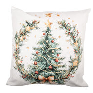 Clayre &amp; Eef   | Kussenhoes Beige Groen 45x45 cm | KT021.438