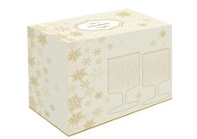 Dekoratief | Set 2 wijnglazen m/gouden rand, transparant, 280ml | A246123