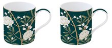 Dekoratief | Set 2 mokken 'Royal Peonies', porselein, 350ml | A241072