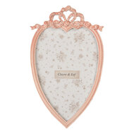Clayre &amp; Eef   | Fotolijst Roze Wit 11x2x19 cm / 10x15 cm | 2F1299