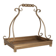 Clayre &amp; Eef   | Serveerschalen Set van 2 Goudkleurig 43x26x41 / 34x21x30 cm | 66284