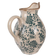 Clayre & Eef | Decoratieve Schenkkan Beige Groen 21x16x24 cm | 6CE2237M