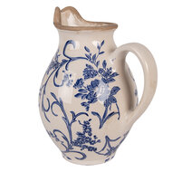 Clayre & Eef | Decoratieve Schenkkan Beige Blauw 16x12x19 cm | 6CE2238S