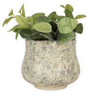 Clayre & Eef | Bloempot Binnen Beige Groen ø 21x17 cm | 6CE2240L