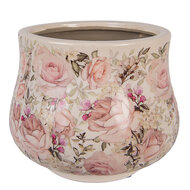 Clayre & Eef | Bloempot Binnen Beige Roze ø 21x17 cm | 6CE2241L