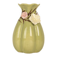 Clayre & Eef | Vaas Groen Roze ø 14x21 cm | 6CE2315