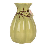 Clayre & Eef | Vaas Groen Roze ø 14x21 cm | 6CE2315