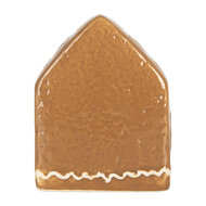 Clayre & Eef | Decoratie Huisje met LED Bruin Wit 8x6x10 cm | 6CE2337