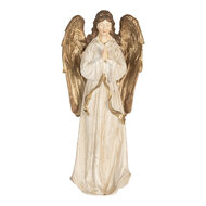 Clayre &amp; Eef   | Decoratie engel Beige Goudkleurig 23x12x47 cm | 6PR5756