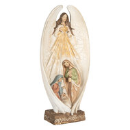 Clayre &amp; Eef   | Decoratie engel Beige Bruin 19x10x40 cm | 6PR5757