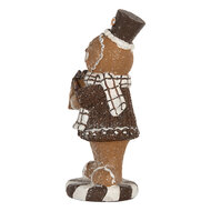 Clayre &amp; Eef   | Decoratie peperkoekpop Bruin Wit 9x8x20 cm | 6PR5812