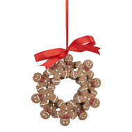 Clayre & Eef | Decoratie Hanger Peperkoekpoppen Bruin Wit 10x2x10 cm | 6PR5414