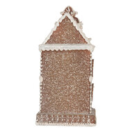 Clayre &amp; Eef   | Decoratie Huis met LED Bruin Wit 12x11x25 cm | 6PR5832