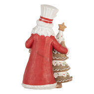 Clayre & Eef | Kerstdecoratie Kerstman Bruin Rood 15x11x25 cm | 6PR5849