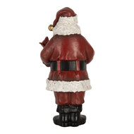 Clayre & Eef | Kerstdecoratie Kerstman met boek Rood Wit 10x10x21 cm | 6PR5863