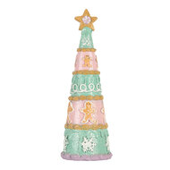 Clayre & Eef | Kerstdecoratie Kerstboom Groen Roze ø 9x25 cm | 6PR5865