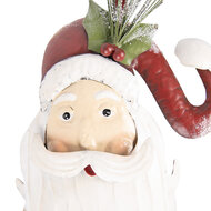 Clayre & Eef | Wanddecoratie Kerstman Wit Rood 30x10x79 cm | 5Y1318