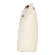 Clayre &amp; Eef   | Vilten Muis Wit Roze 23x10x23 cm | 66321