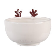 Clayre &amp; Eef   | Mok met Kom Beige Wit 12x12x18 cm / 250 ml / 250 ml | 6CE2255