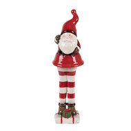 Clayre & Eef | Kerstdecoratie Kerstman Rood Wit 7x7x23 cm | 6CE2264