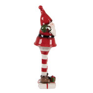 Clayre & Eef | Kerstdecoratie Kerstman Rood Wit 7x7x23 cm | 6CE2264