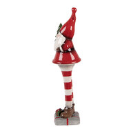 Clayre & Eef | Kerstdecoratie Kerstman Rood Wit 9x8x30 cm | 6CE2265