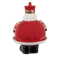 Clayre & Eef | Decoratief Schaaltje met Deksel Rood Wit ø 17x25 cm | 6CE2267