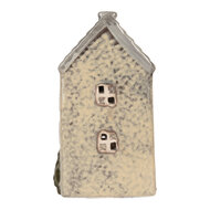 Clayre & Eef | Theelichthouder Kerst Huisje Beige Grijs 9x8x15 cm | 6CE2277