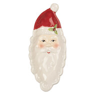 Clayre &amp; Eef   | Serveerschaal Wit Rood 11x25x3 cm | 6CE2318