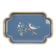Clayre &amp; Eef   | Decoratief Dienblad set van 2 Blauw Beige 46x30x5 / 35x24x5 cm | 6H2459