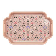 Clayre & Eef | Decoratief Dienblad set van 2 Roze Paars 46x30x5 / 35x24x5 cm | 6H2463