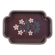 Clayre & Eef | Decoratief Dienblad set van 2 Roze Paars 46x30x5 / 35x24x5 cm | 6H2463