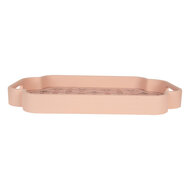 Clayre & Eef | Decoratief Dienblad set van 2 Roze Paars 46x30x5 / 35x24x5 cm | 6H2463