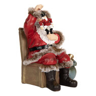 Clayre & Eef | Kerstdecoratie Kerstman Rood Wit 16x13x19 cm | 6PR5749