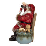 Clayre & Eef | Kerstdecoratie Kerstman Rood Wit 16x13x19 cm | 6PR5749