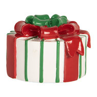 Clayre & Eef | Kandelaar Wit Rood 12x11x7 cm | 6PR5774