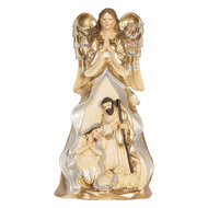 Clayre & Eef | Kerstdecoratie Kerstgroep Beige Wit 16x13x31 cm | 6PR5897