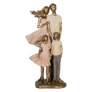 Clayre & Eef | Decoratie Familie Goudkleurig Roze 17x11x35 cm | 6PR5902