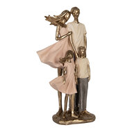 Clayre & Eef | Decoratie Familie Goudkleurig Roze 17x11x35 cm | 6PR5902