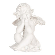 Clayre & Eef | Decoratie Engelen (set 4) Wit 16x14x19 cm | 6PR5914