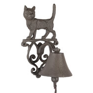 Clayre & Eef | Ouderwetse Deurbel Gietijzer Bruin 14x14x24 cm | 6Y5757