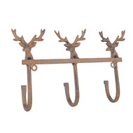 Clayre &amp; Eef   | Wandkapstok Bruin 27x5x15 cm | 6Y5948