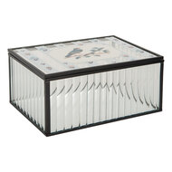 Clayre & Eef | Decoratief Opbergdoosje Transparant 18x14x8 cm | 6Y5949