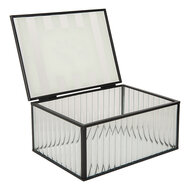 Clayre & Eef | Decoratief Opbergdoosje Transparant 18x14x8 cm | 6Y5949