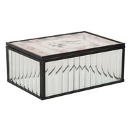 Clayre & Eef | Decoratief Opbergdoosje Transparant 15x10x6 cm | 6Y5950